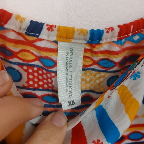 Womens Thread 4 Thought 100% Recycled Colorful Boho Romper XS - Picture 4 of 6